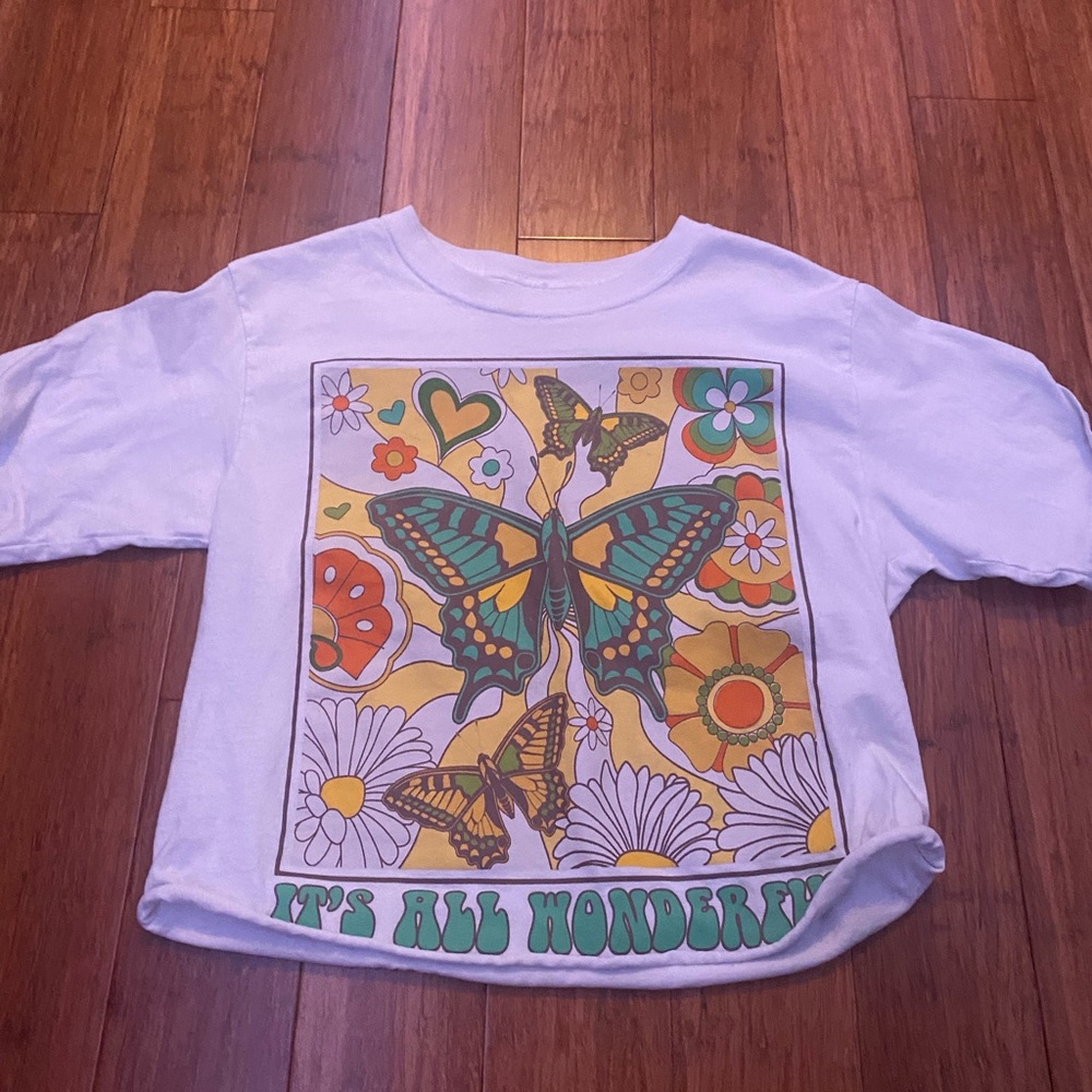 small “it’s all wonderful” crop top